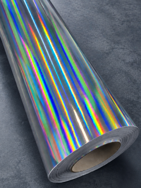 510mm (20") High Tack Plain Holographic 50m Roll 4Mil 100μ